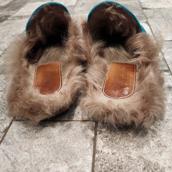 Gucci Turquoise Princetown Sandals or Flats, Authentic - Picture 6 of 9